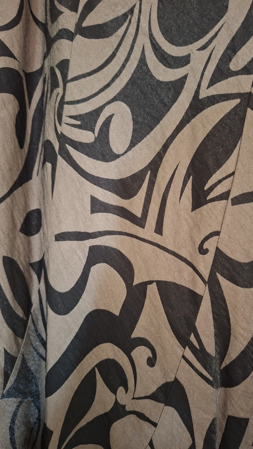 Per Una Brown Black Print Skirt Size 12 - photo 2