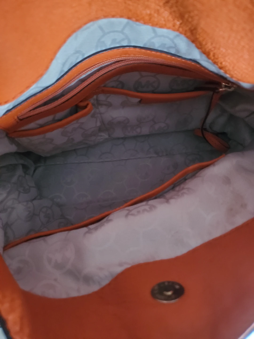 Michael Kors Orange Leather Satchel Handbag - photo 4