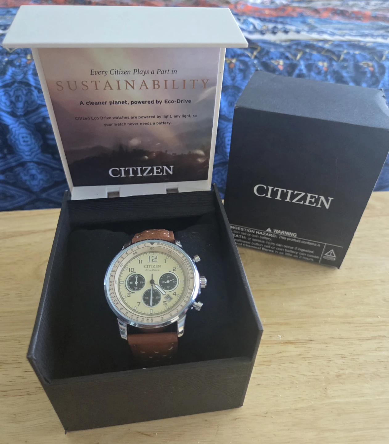 Citizen Eco Drive Weekender Chronograph Stainless Steel Quartz