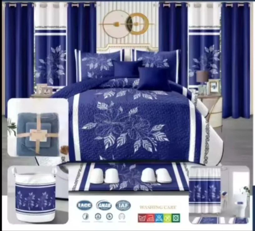 King Size Comforter Set with Curtains and Bath Accessories - photo 5