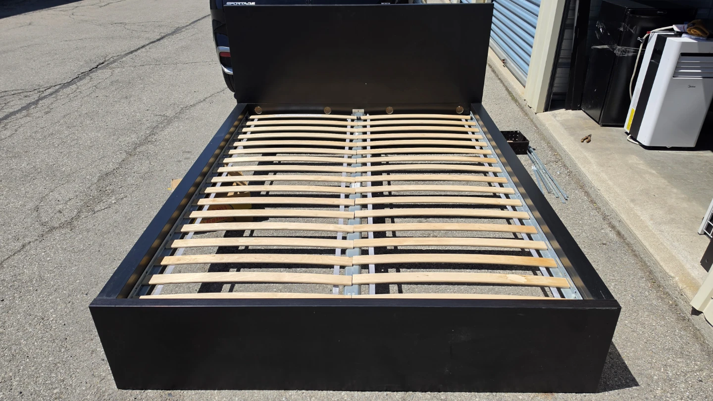 Ikea malm Black Queen Bed Frame with Slats