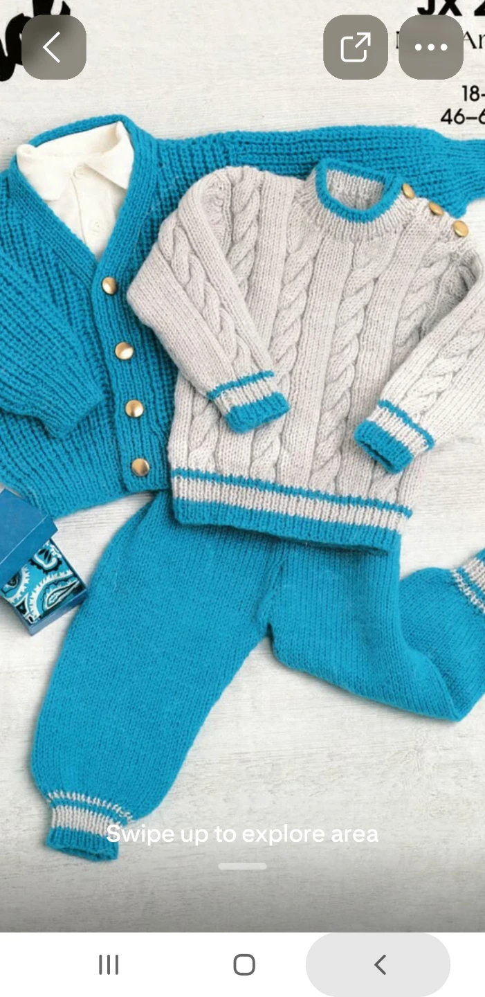 Hand-knitted Baby Clothes Set
