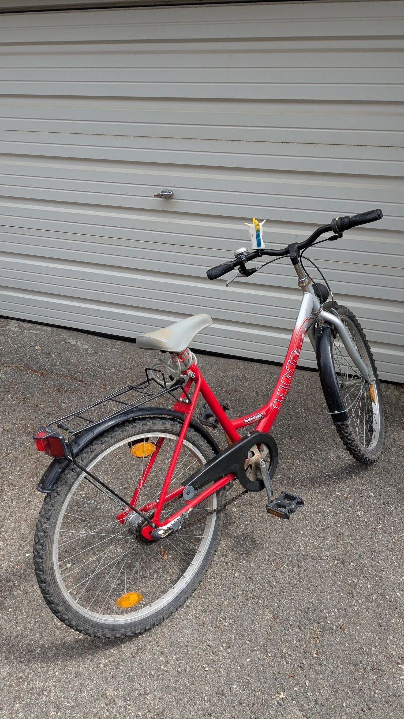 Red and Silver Girls Bike