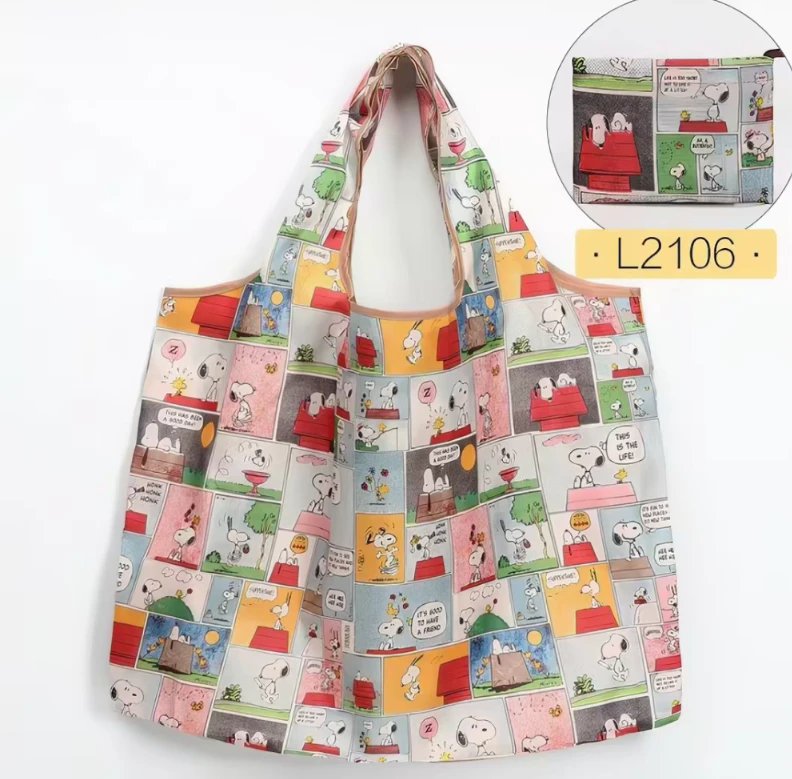 Peanuts Snoopy Comic Strip Reusable Shopping Bag new - photo 2