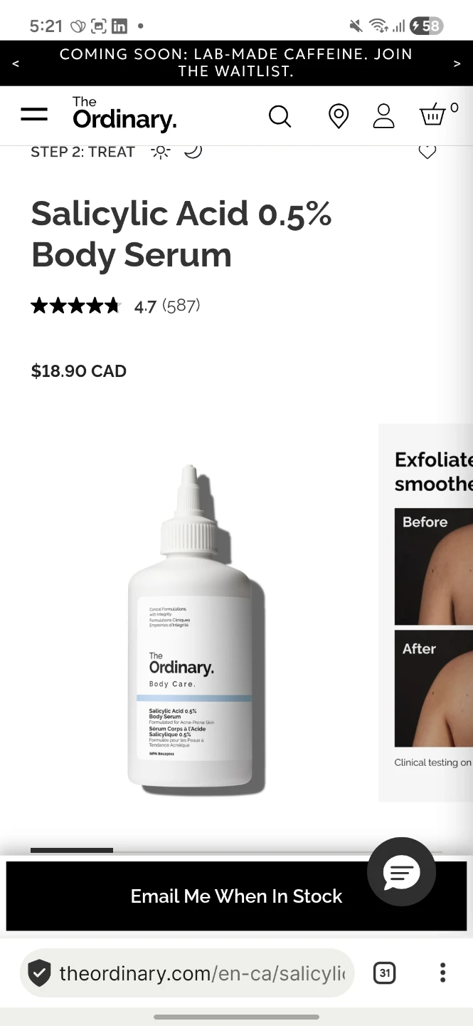 The Ordinary Salicylic Acid 0.5% Body Serum for Acne-Prone Skin - photo 2