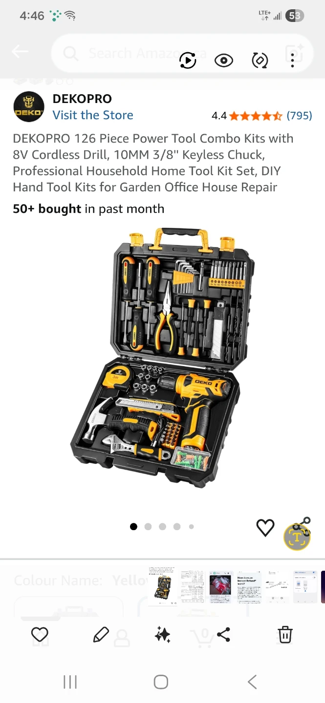 DEKOPRO 126 Piece Tool Kit with 8V Cordless Drill - photo 3