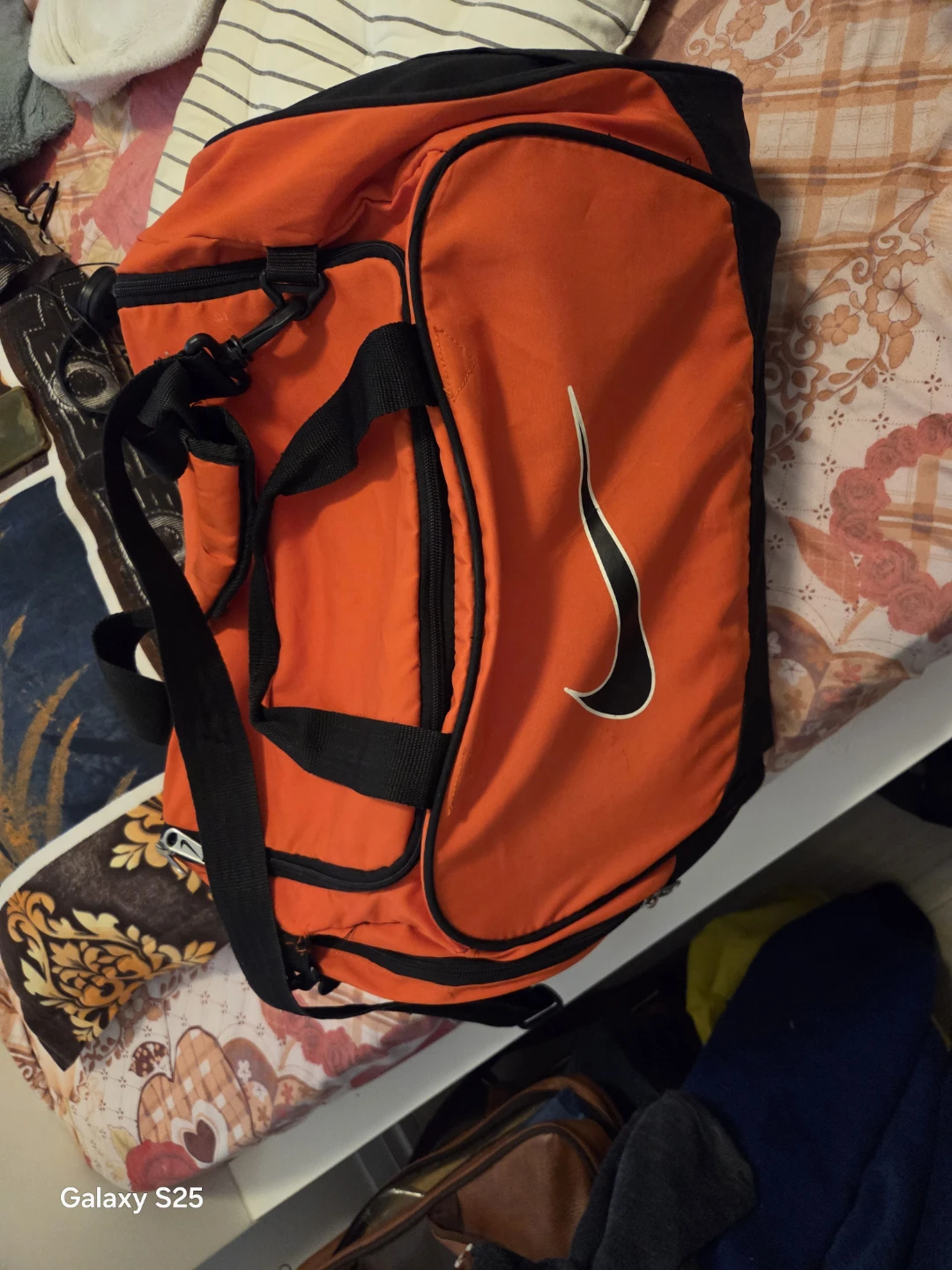 Nike Orange Duffle Bag