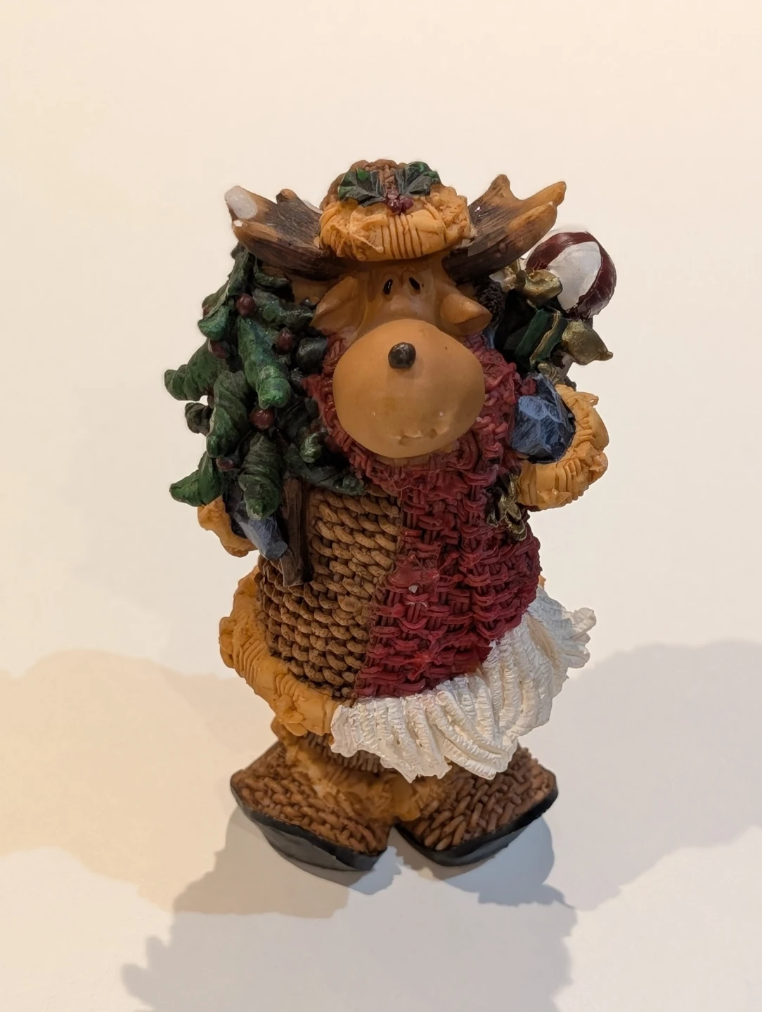 Christmas Moose Figurine