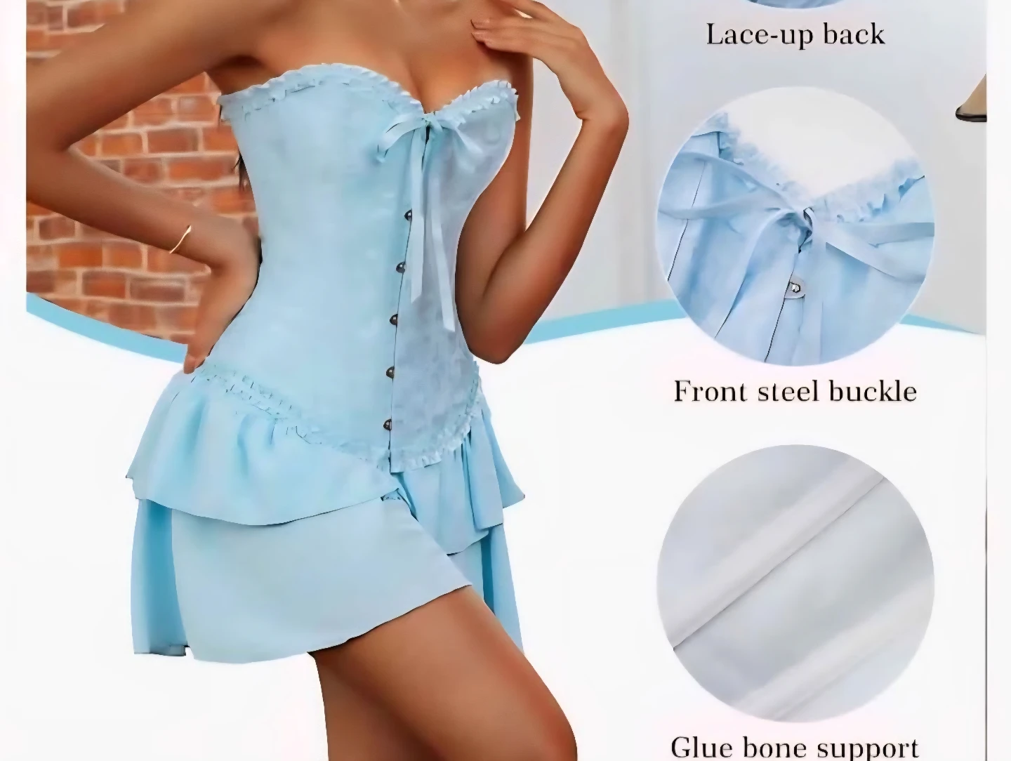 Vrpo Light Blue Corset Top - photo 3