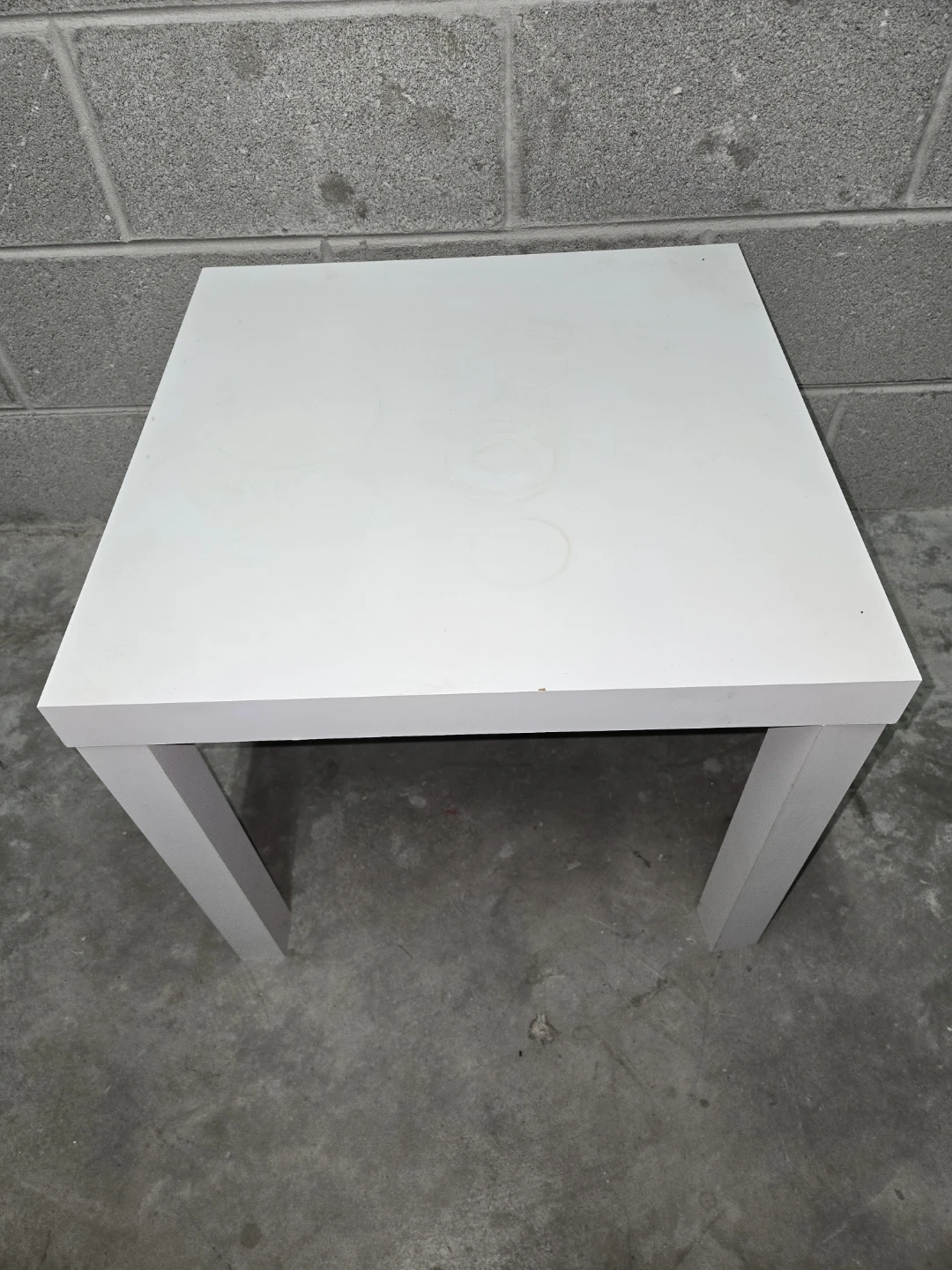 White Square Side Table - photo 5