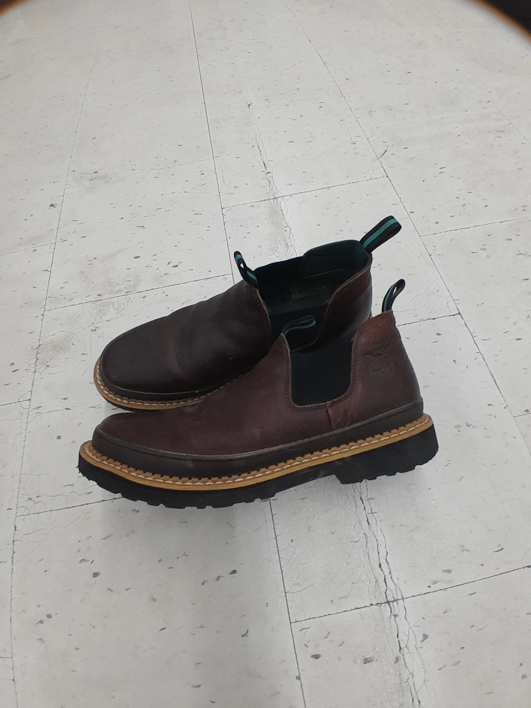 Brown Leather Chelsea Boots Original Georgia Giant Size 15