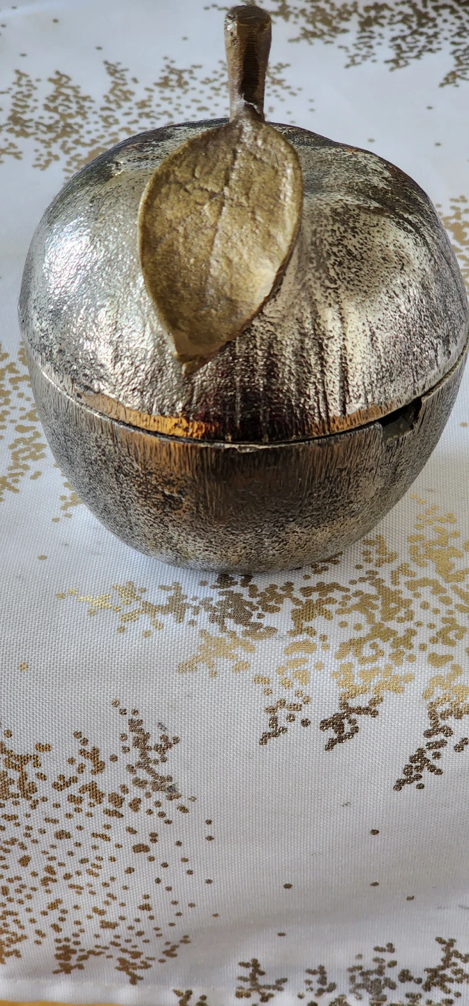 Silver Apple Honey Pot * OBO*