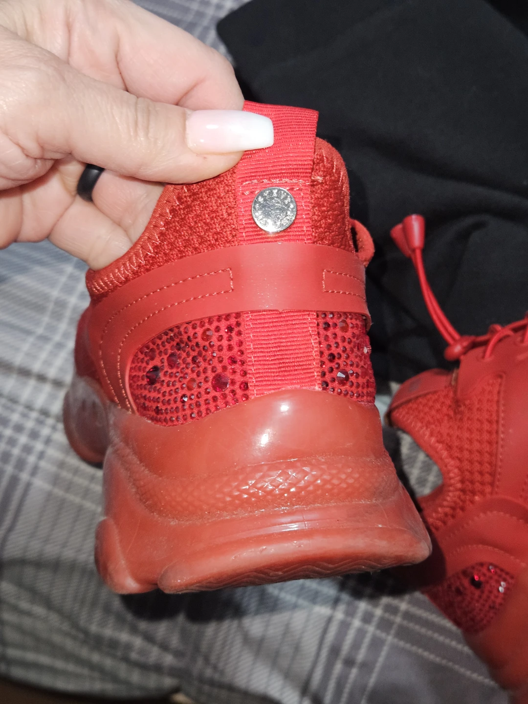 Steve Madden Red Rhinestone Sneakers - photo 3