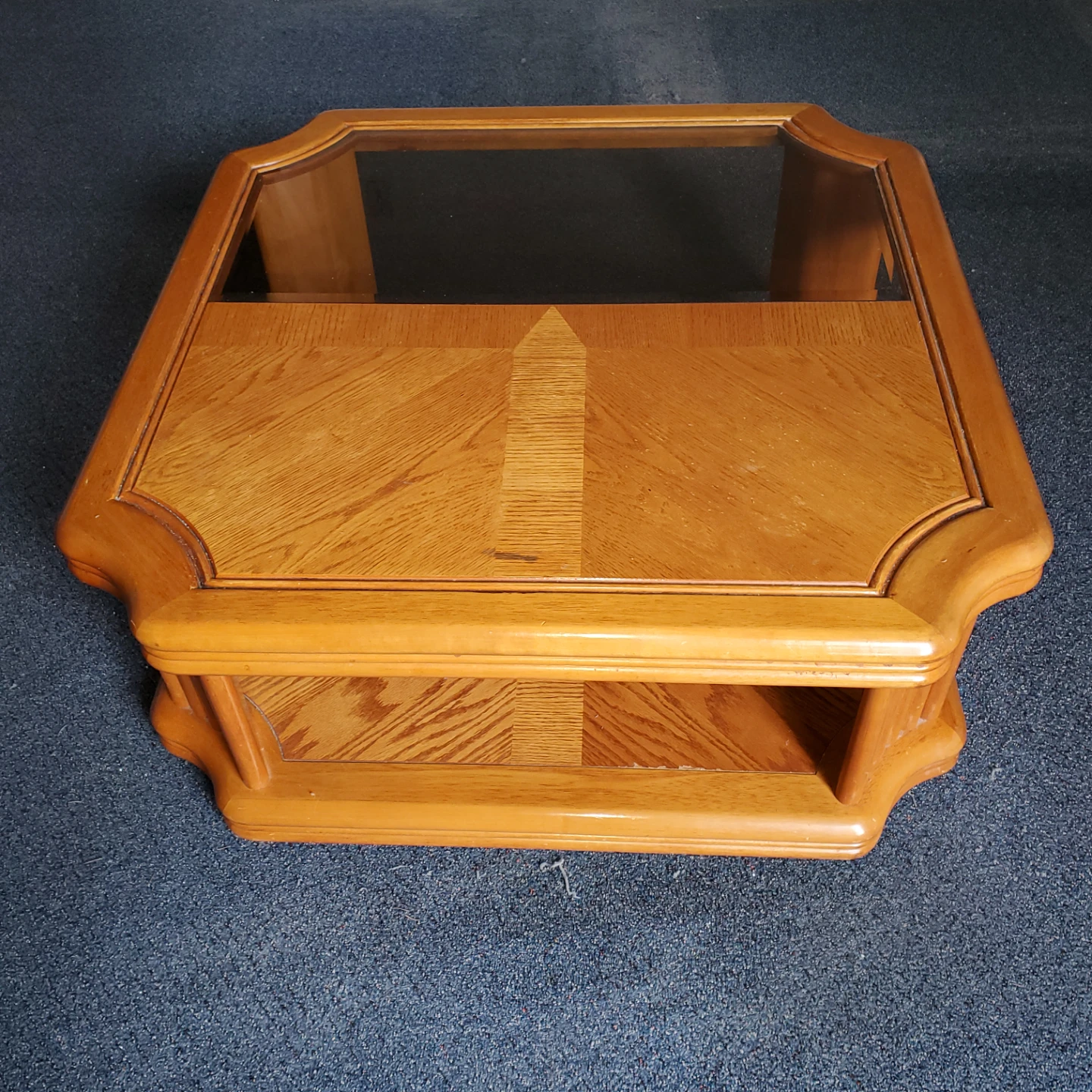 Vintage Wooden Coffee Table on Wheels - photo 2