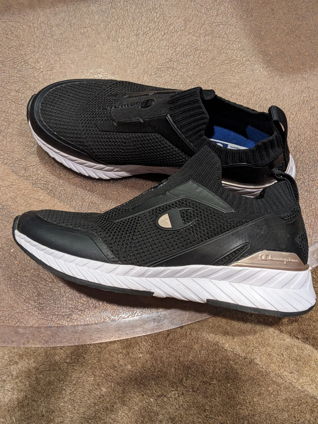 Size 7 Champion Black Slip-on Sneakers