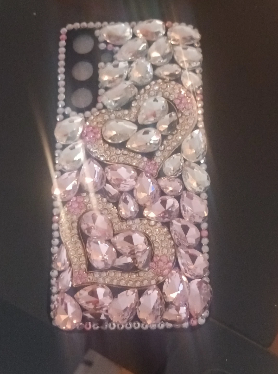 HFICY Samsung Galaxy A25 Case - Pink Love Heart Bling - photo 2
