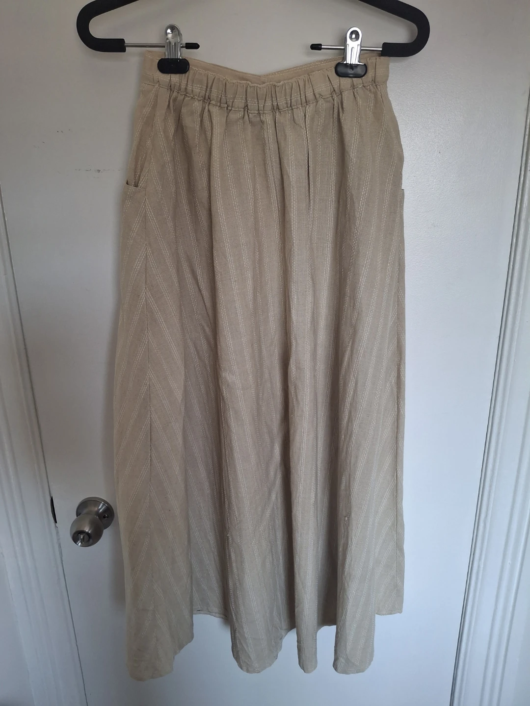 Vintage Tan Striped Maxi Skirt - Size S/P - photo 2