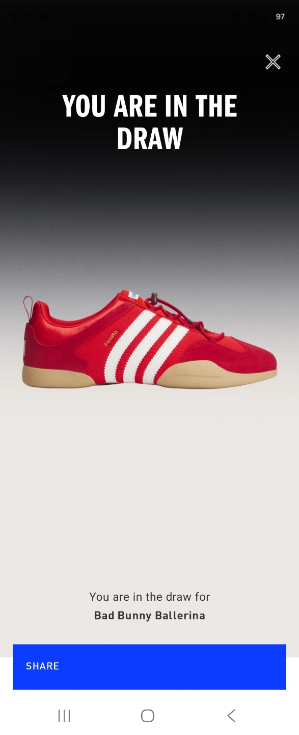 Adidas Bad Bunny Ballerina Red Sneakers