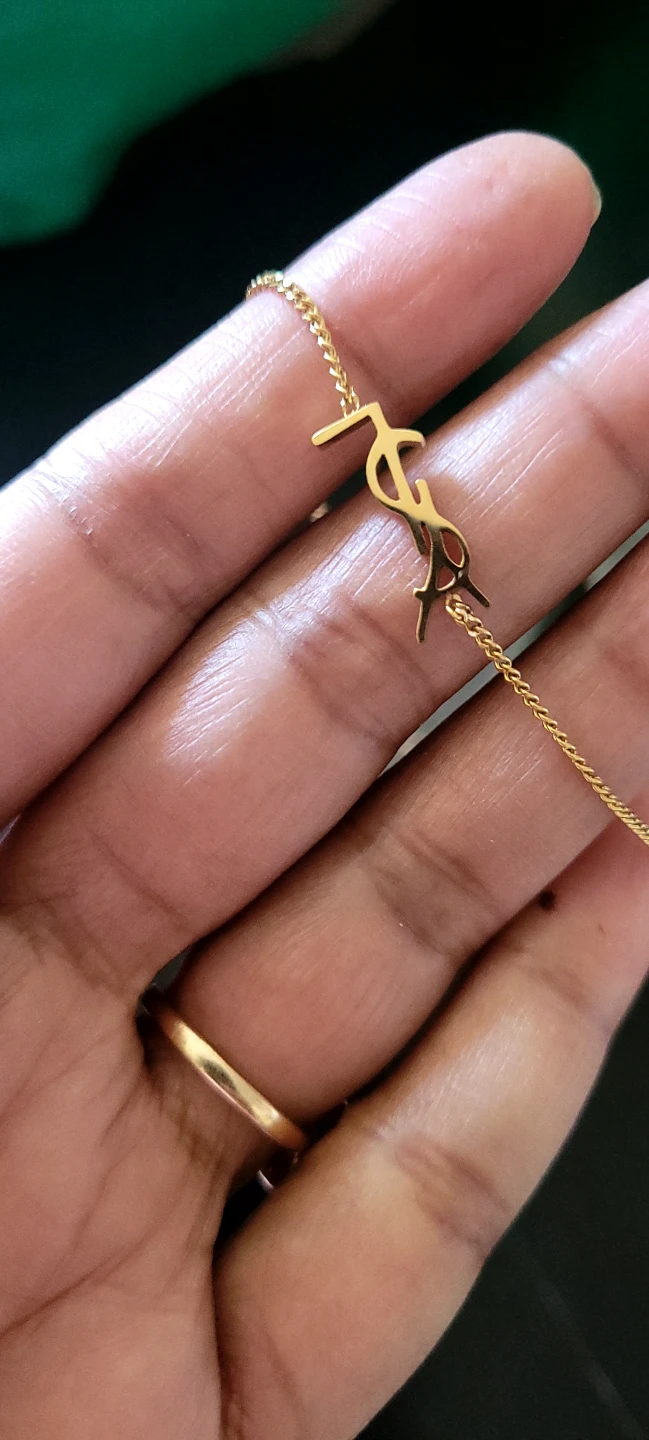 Gold YSL Logo Bracelet - photo 3