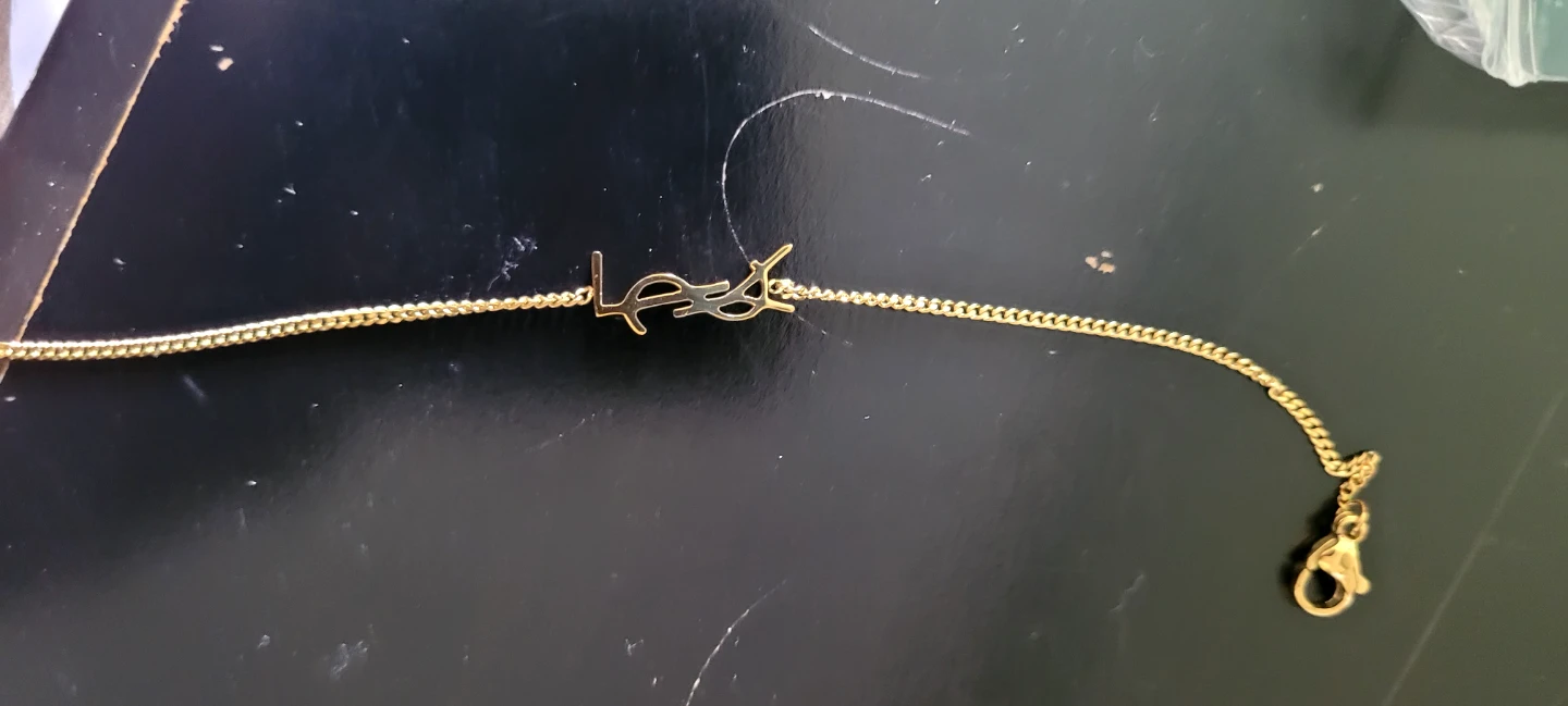 Gold YSL Logo Bracelet - photo 4