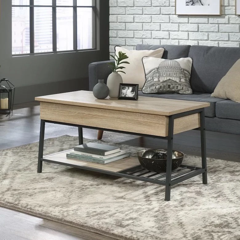 Lift Top Coffee Table - Faux Wood Finish
