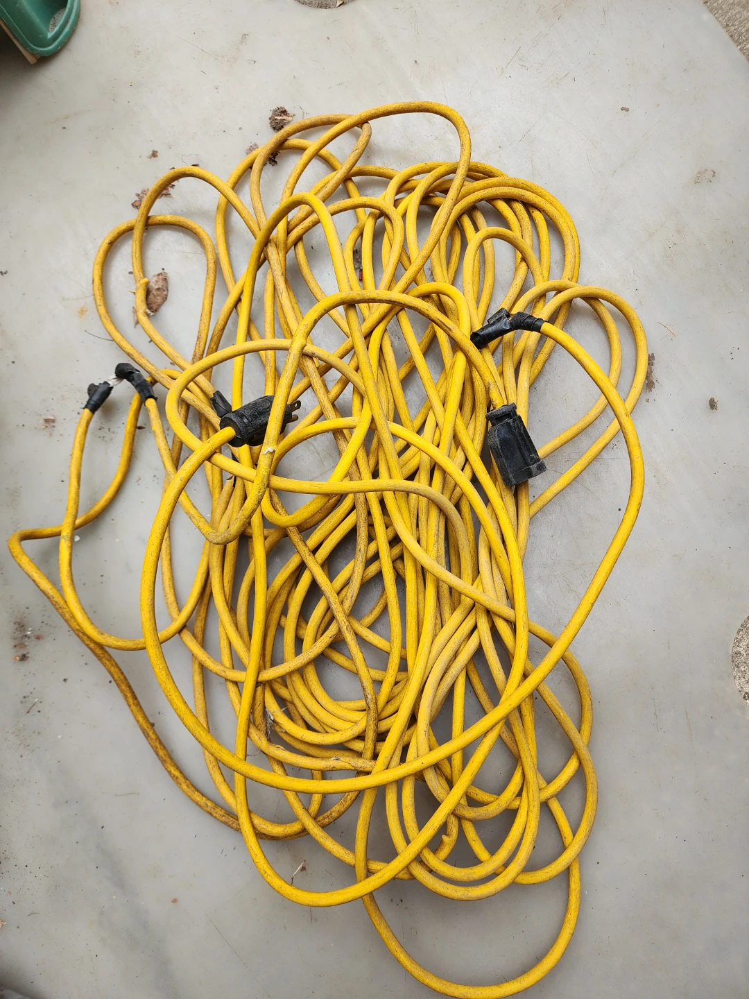 Yellow Outdoor Extension Cord