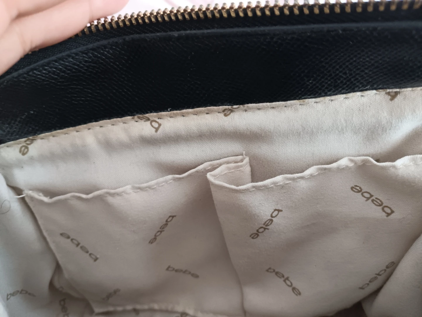 Bebe Black Textured Satchel Handbag - photo 2