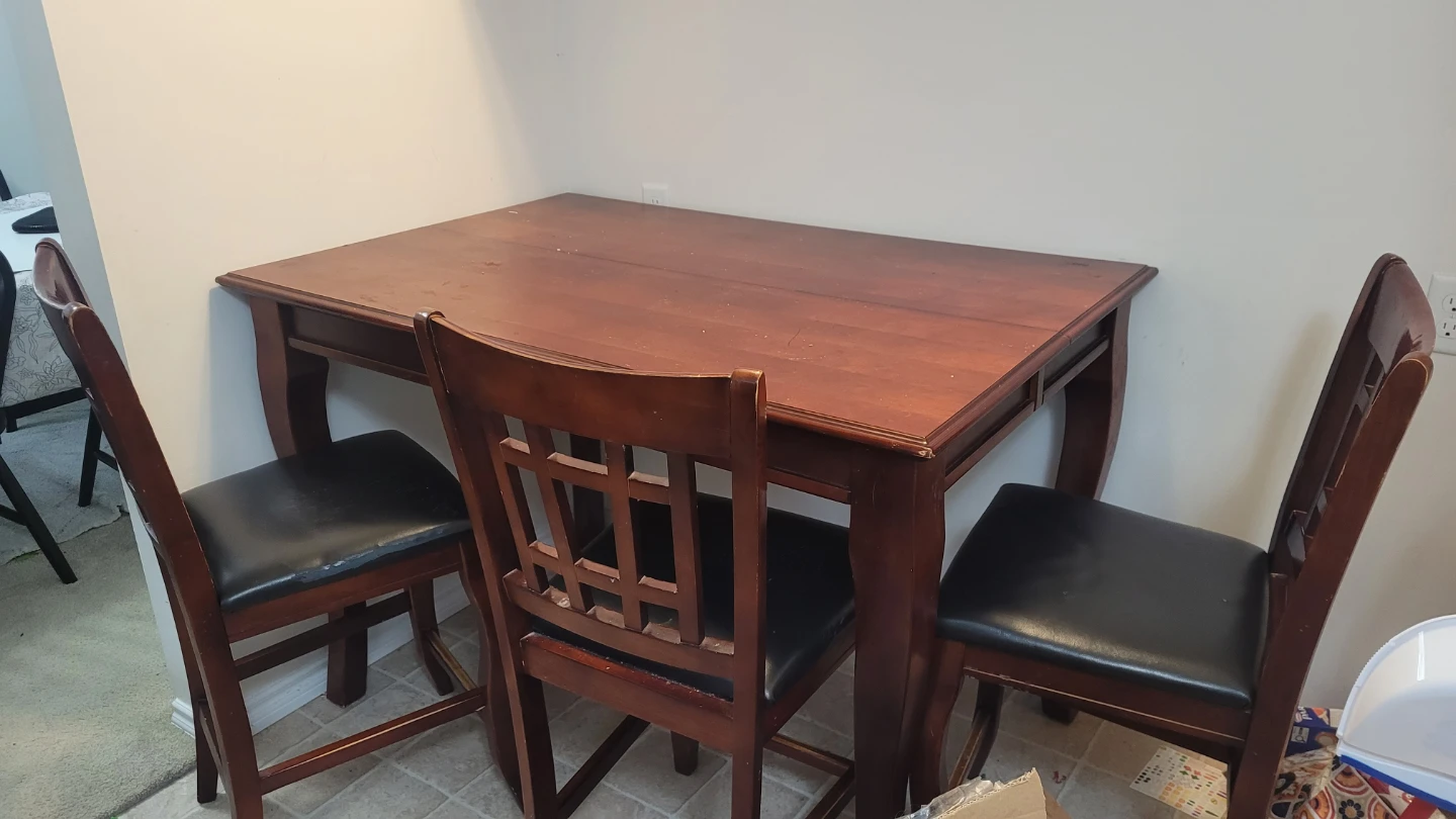 Wooden Dining Table Set with 6 Chairs