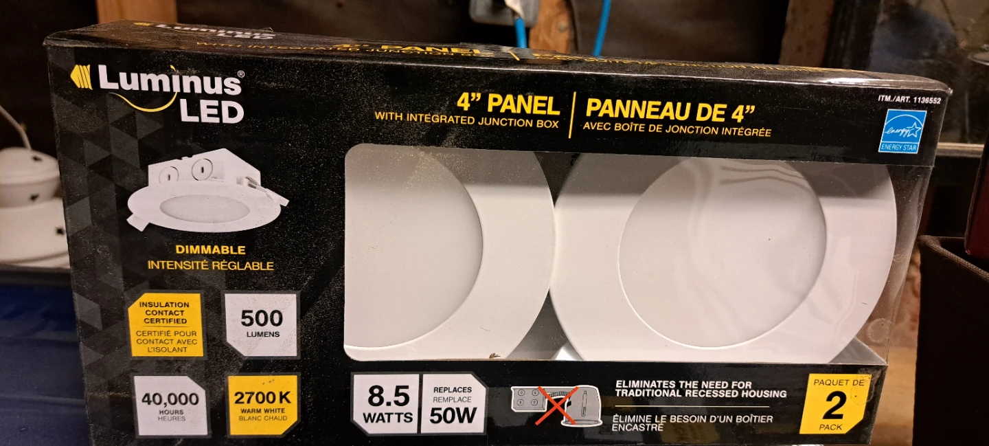 Luminus LED 4" Panel Lights (2 Pack)