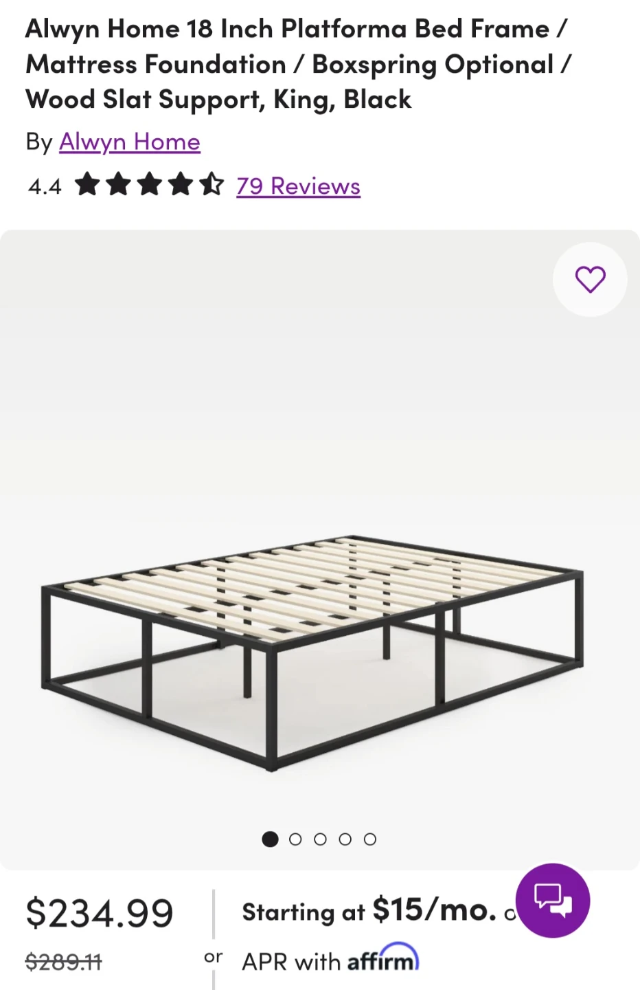 Alwyn Home 18 Inch Platform Bed Frame - photo 2