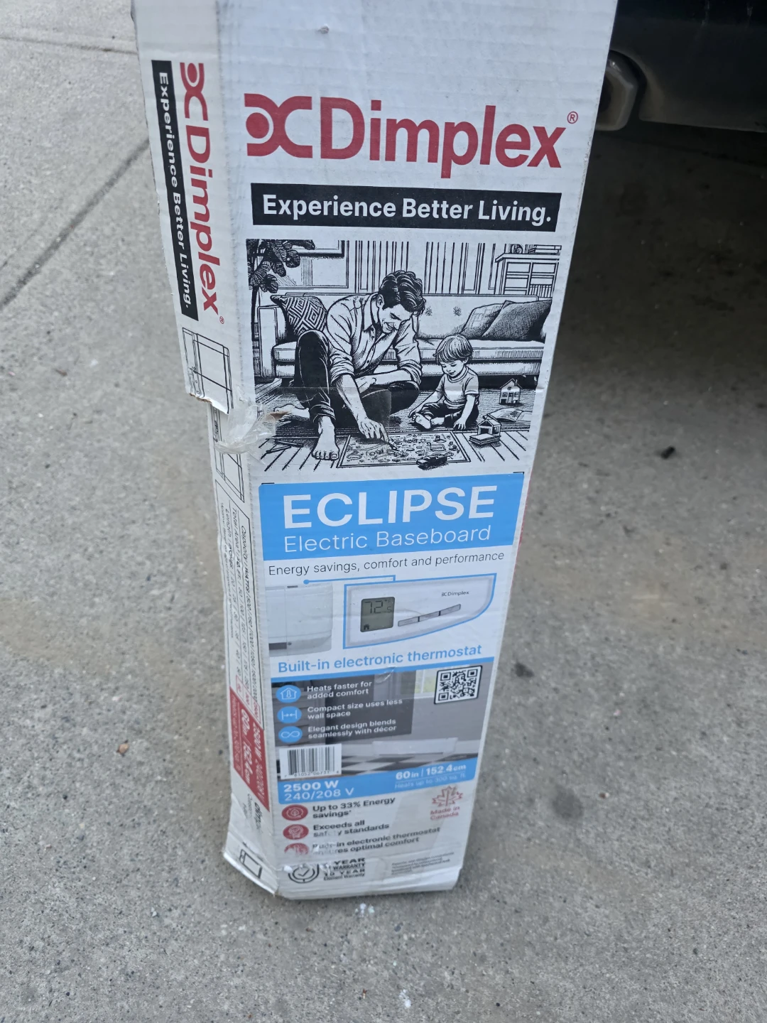 Dimplex Eclipse Electric Baseboard Heater 2500W
