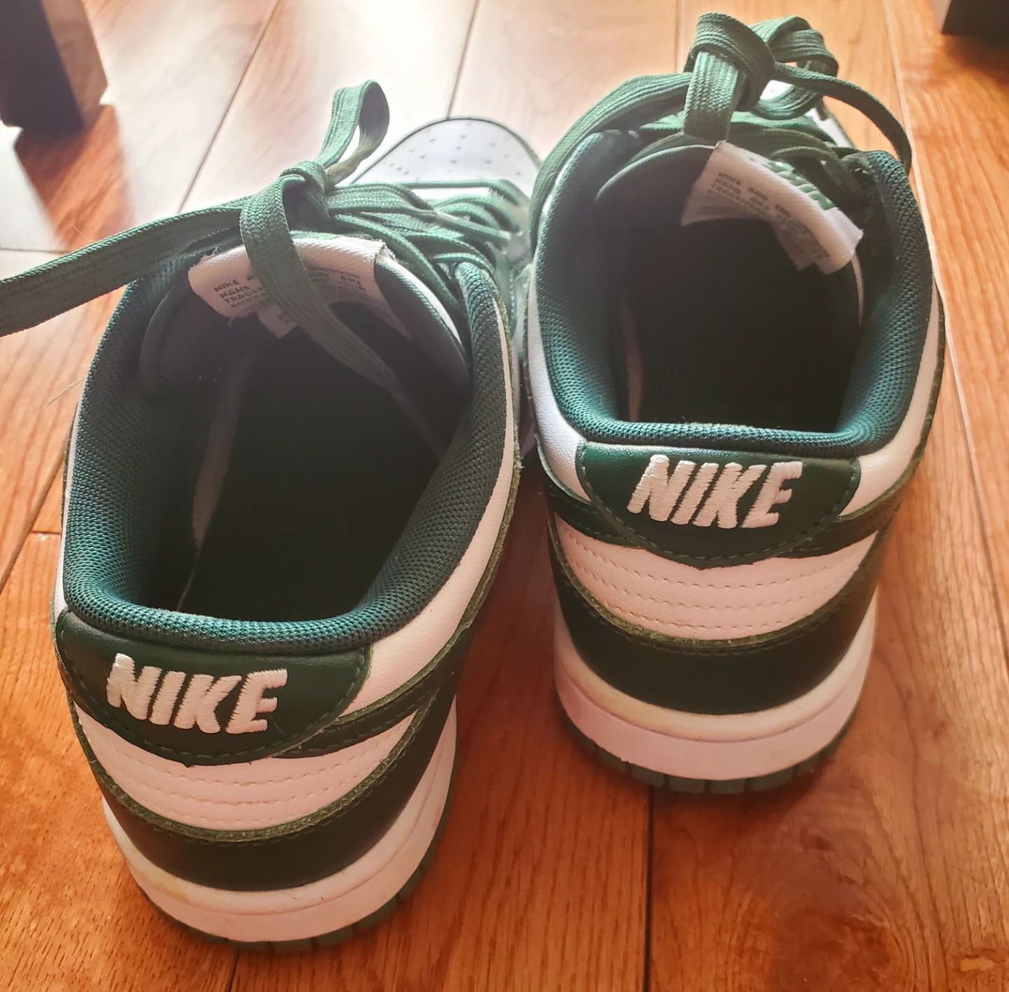 Nike Dunk Low Green White Sneakers - photo 3