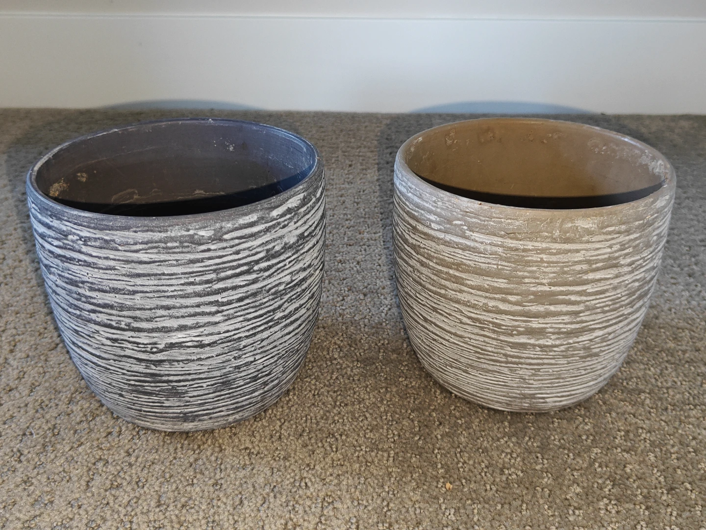 5" Rustic Plant Pot Ceramic Planters - Textured - Set of 2 - photo 2