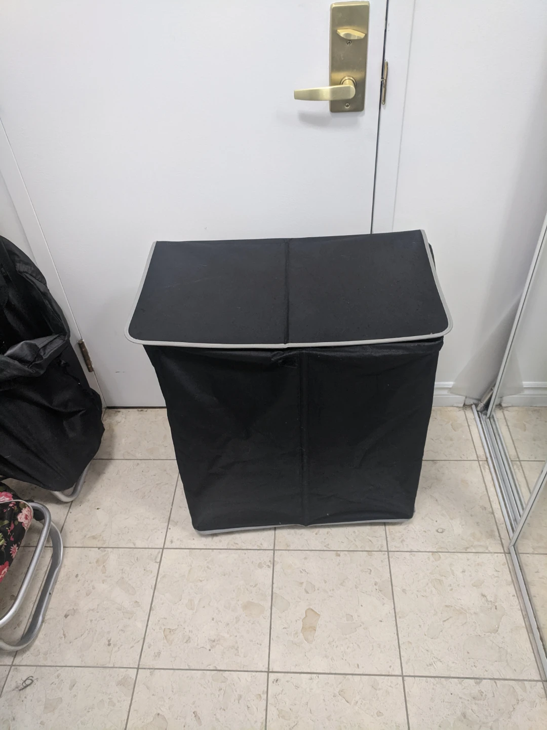 Black Collapsible Laundry Hamper