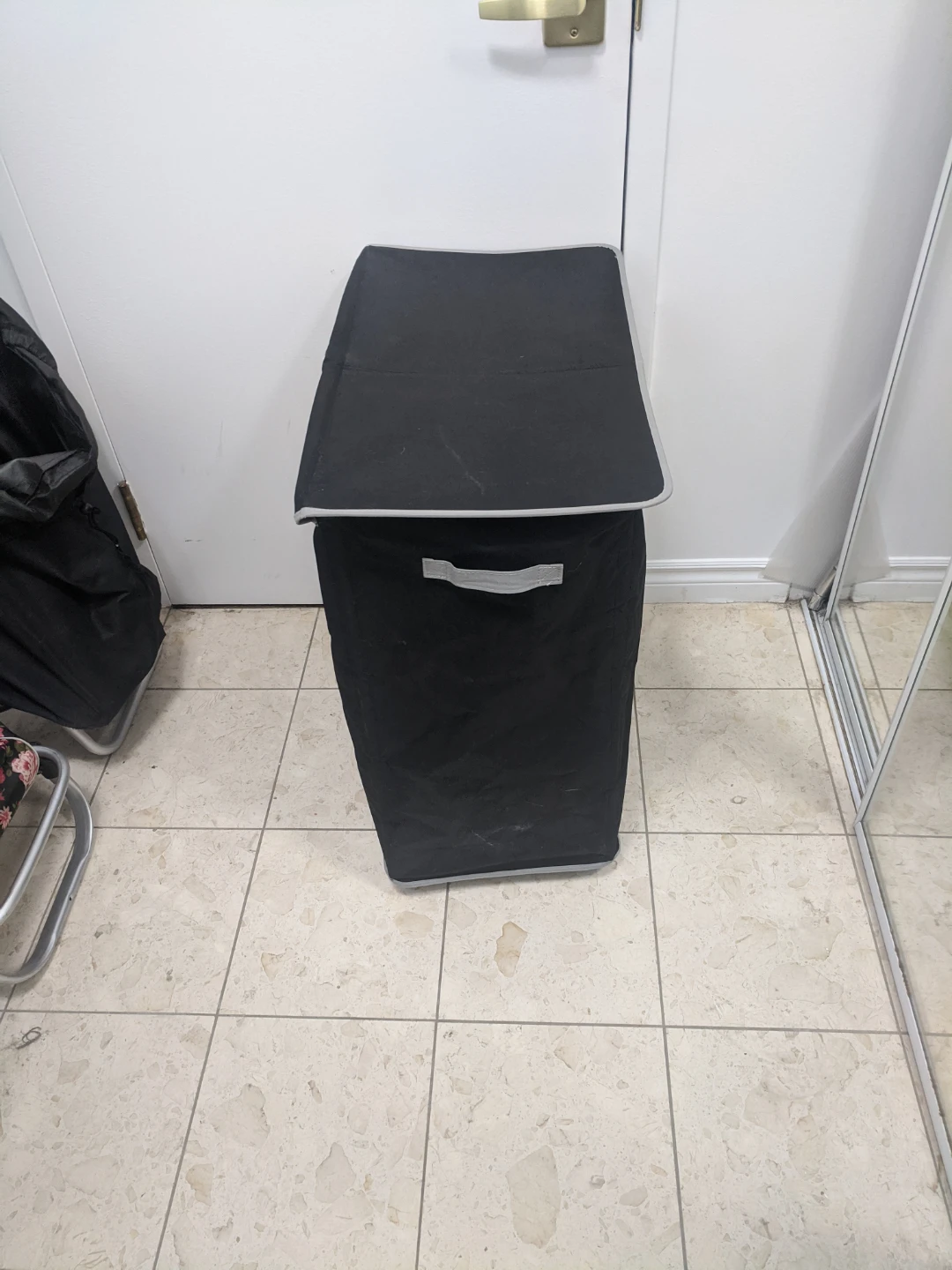 Black Collapsible Laundry Hamper - photo 2