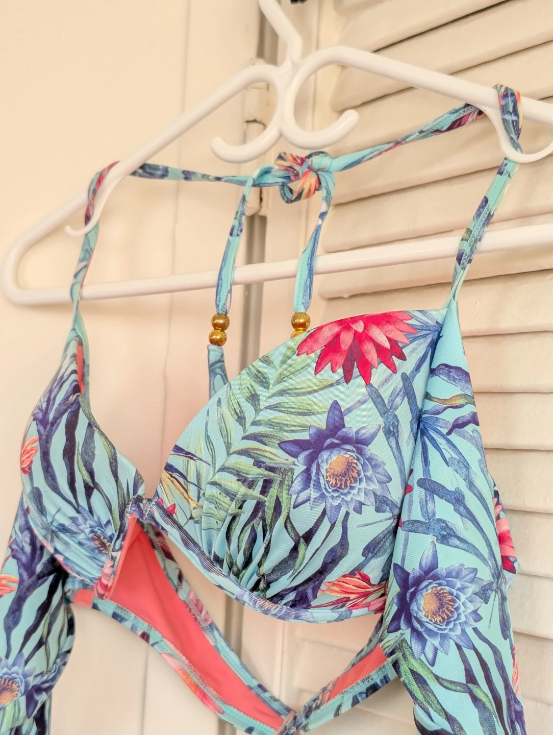 Teal Floral Bikini Top La Vie en Rose - photo 3