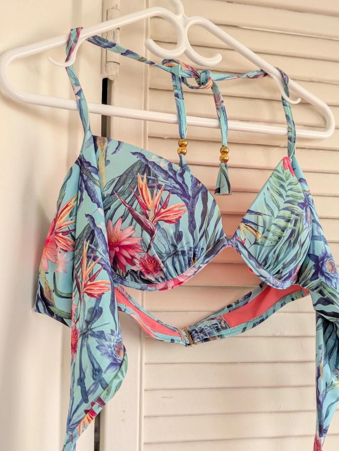Teal Floral Bikini Top La Vie en Rose - photo 4