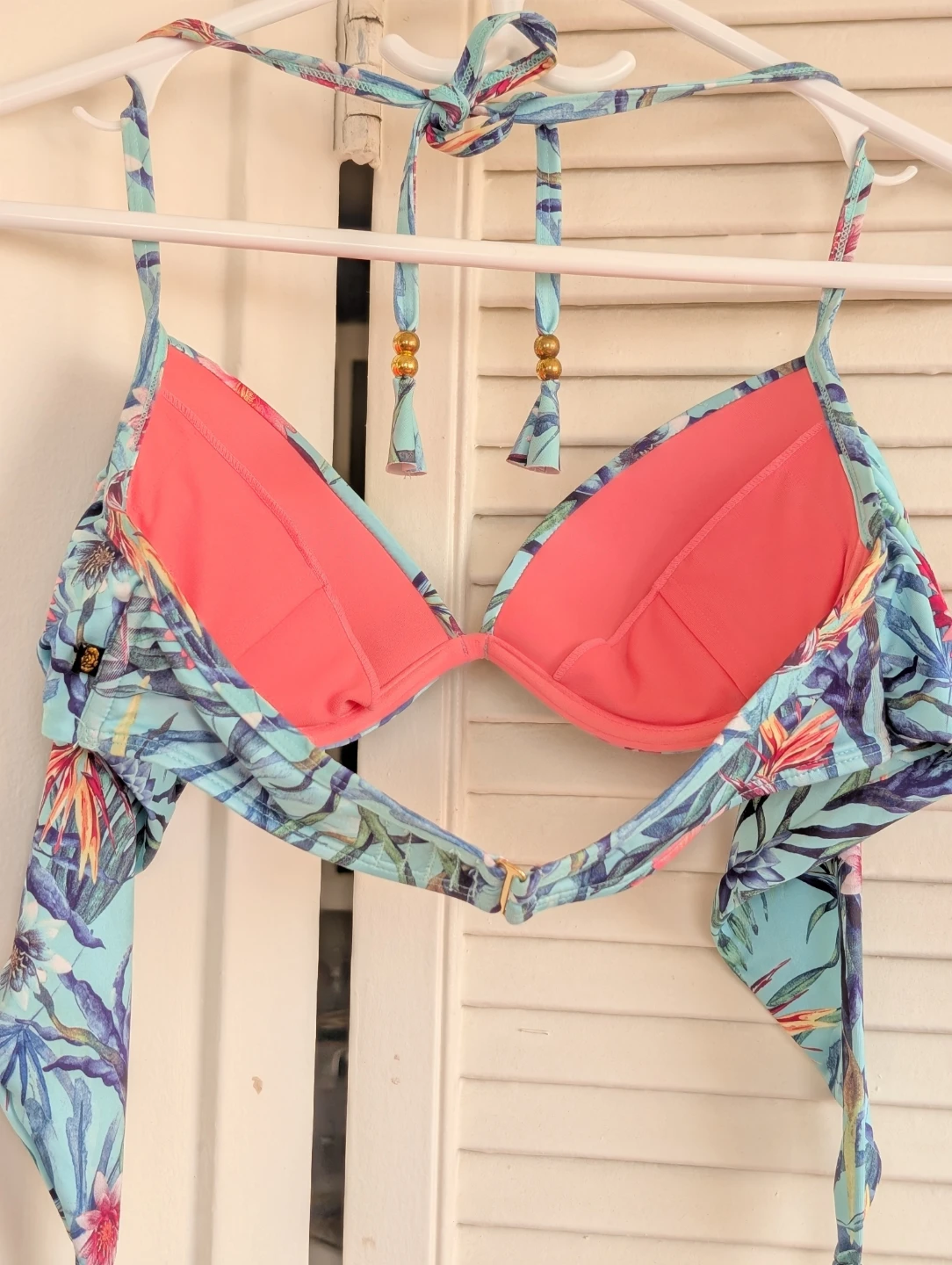 Teal Floral Bikini Top La Vie en Rose - photo 5