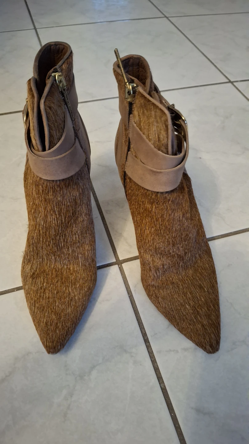 Donald J Pliner Brown Calf Hair Ankle Boots - Size 7M - photo 2