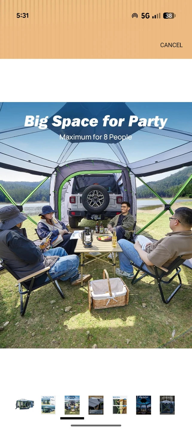 JOYTUTUS Dual-Use Pop up SUV Tents - photo 3