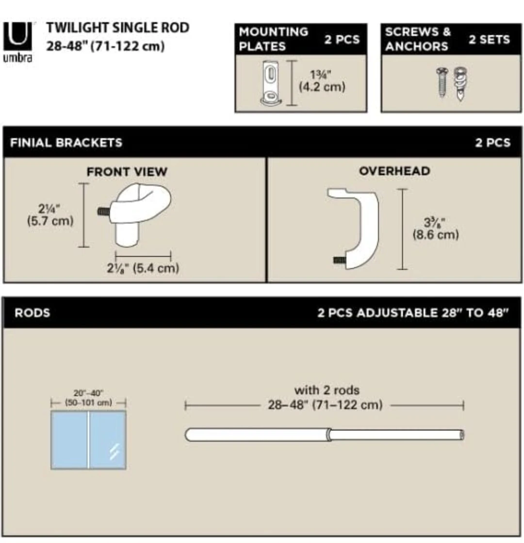 Umbra Extendable Double Curtain Rod - photo 3