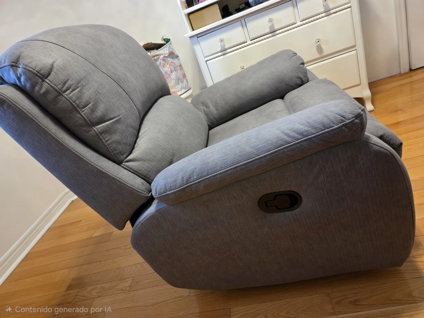 Grey Fabric Recliner Chair - photo 4
