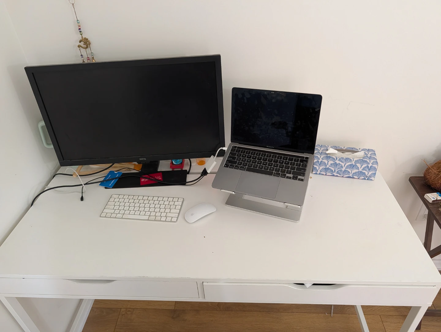 Ikea White Work Desk with Drawers - photo 4
