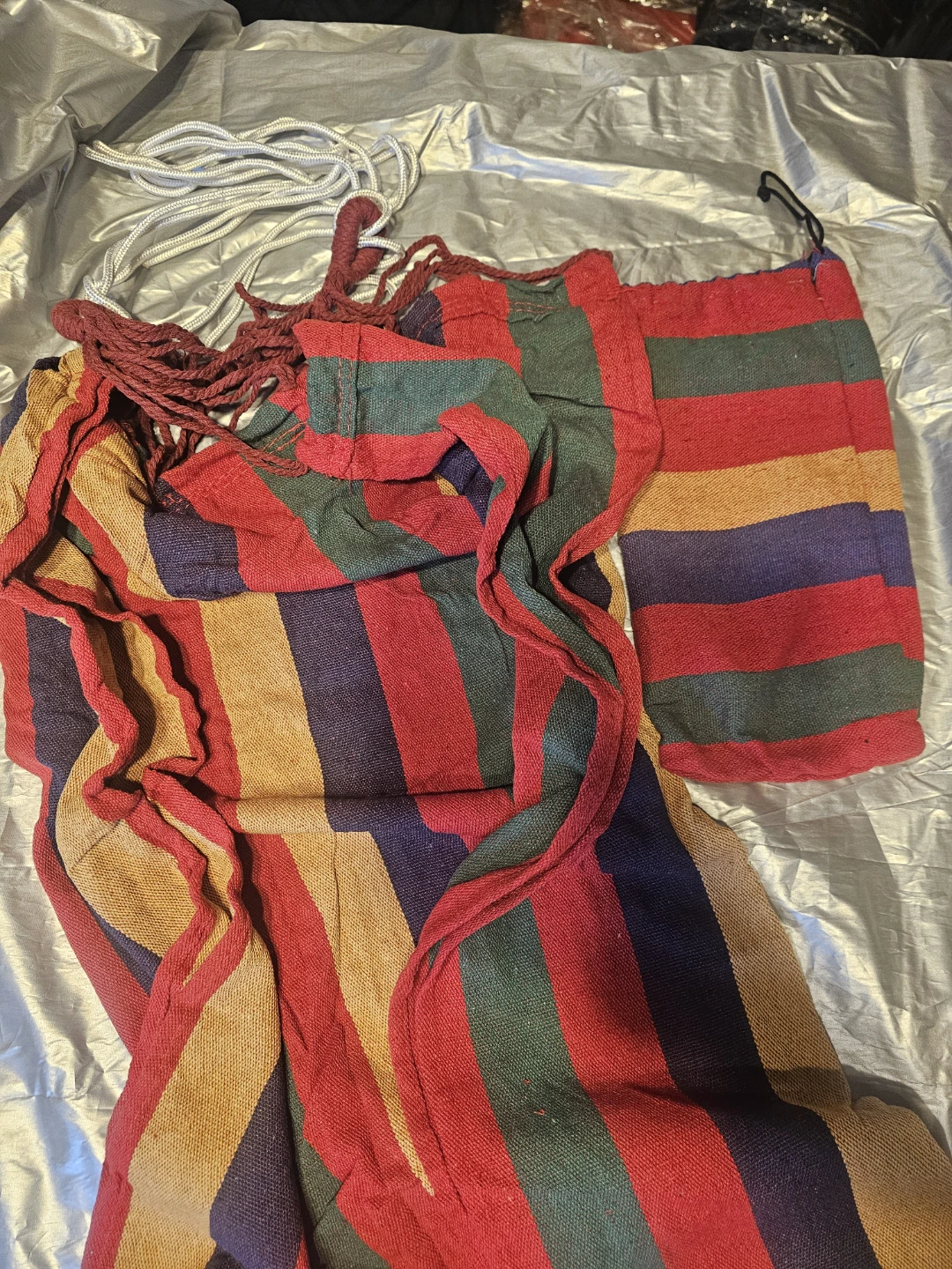 Striped Hammock with Carry Bag