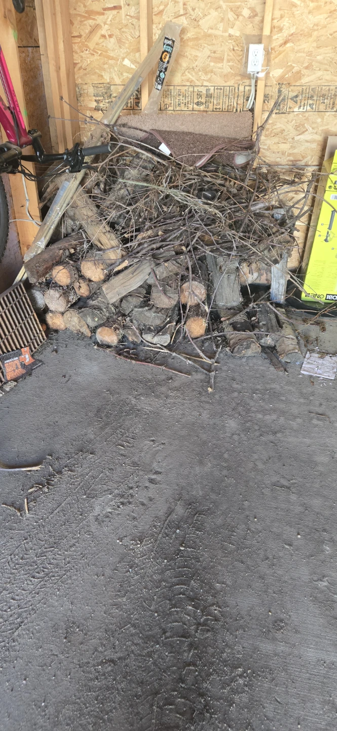 Mixed wood and branches for firewood
