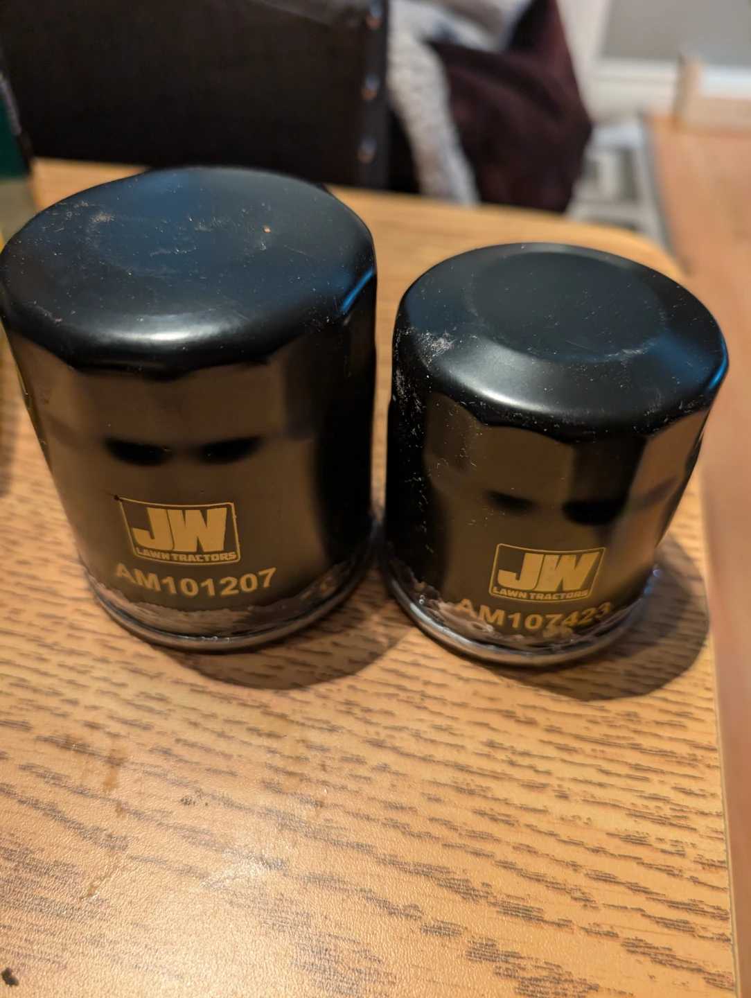JW Lawn Tractors Oil Filters AM101207 & AM107423 - photo 3
