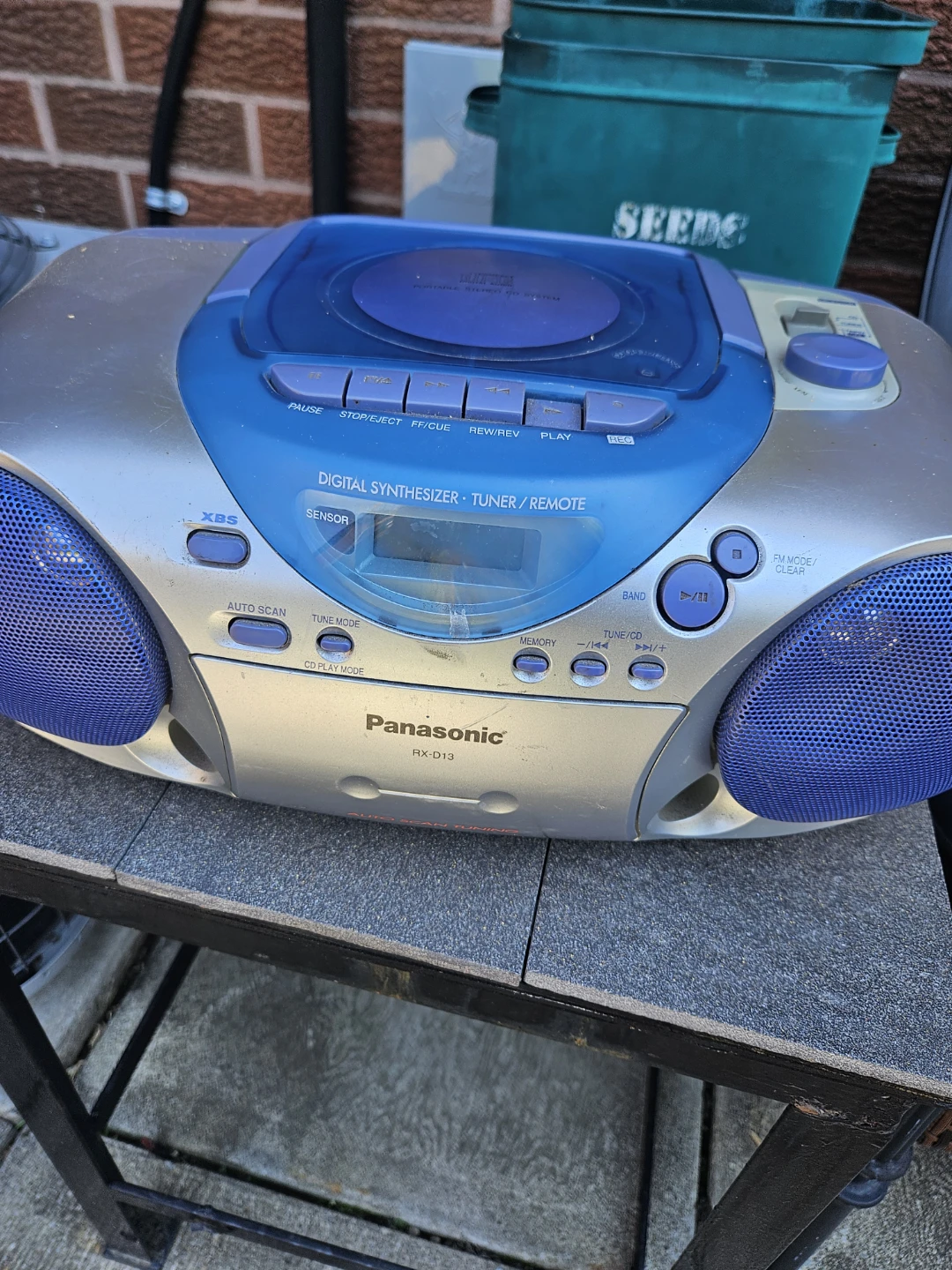 Panasonic RX-D13 CD Boombox Silver/Blue