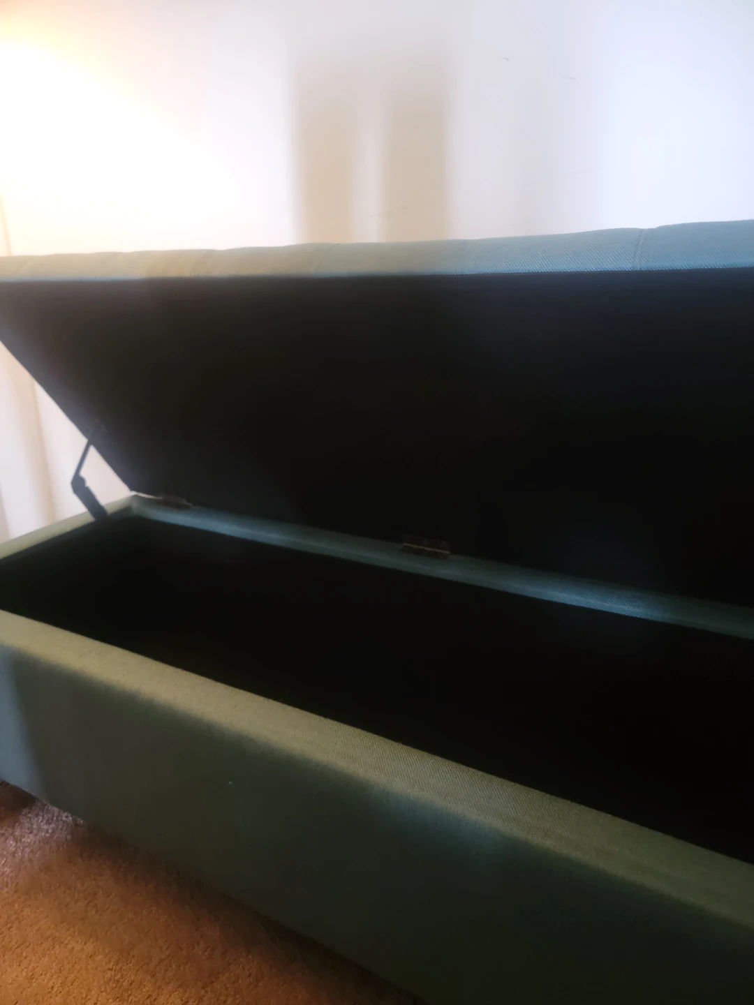 Tufted Storage Bench Ottoman - Teal - photo 4