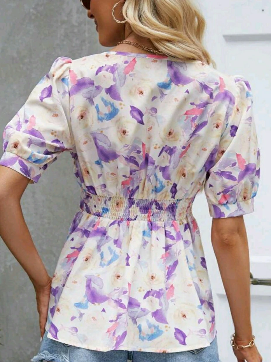 Women's Floral Print Blouse - photo 2