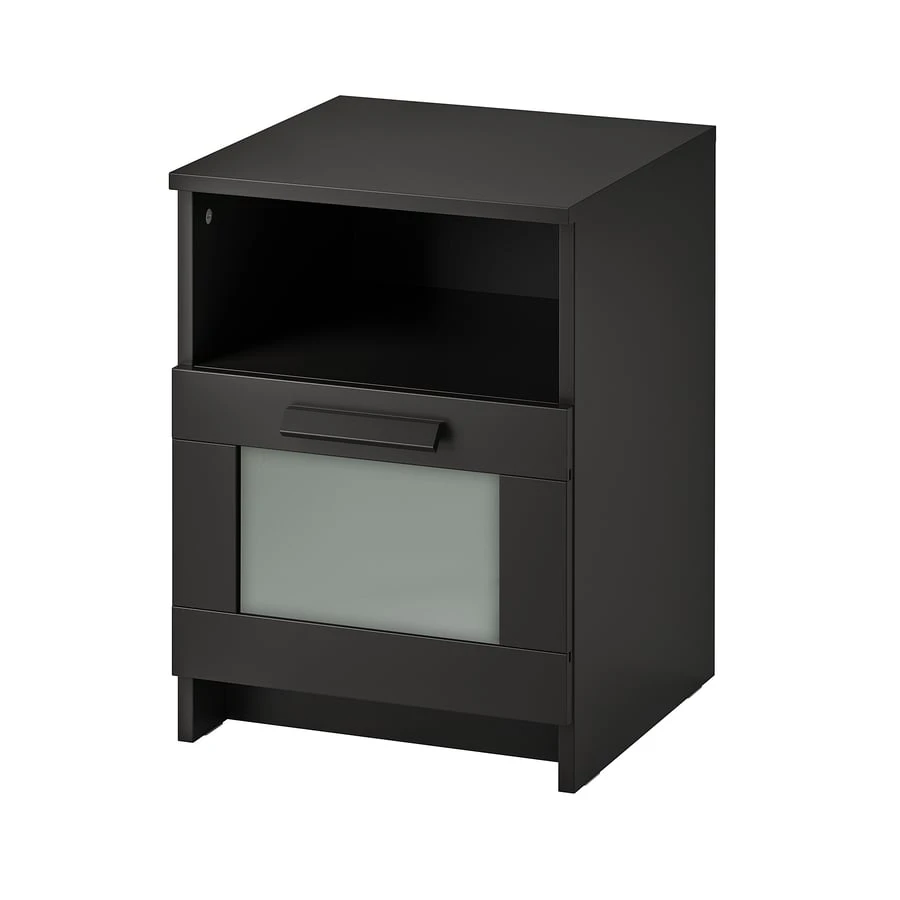 IKEA Nightstand with Drawer - Black x2